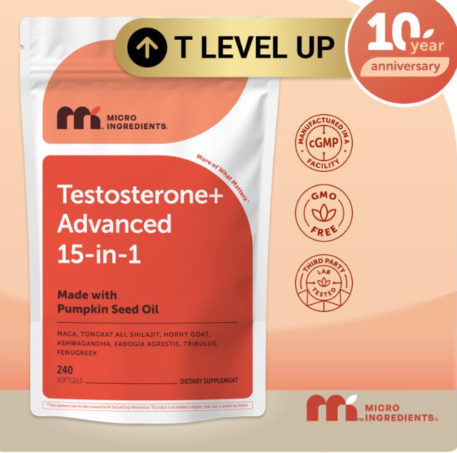 Testosterone+ Advanced for Men & Women, 240 Softgels