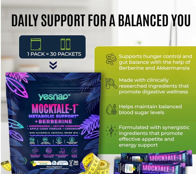 Yesnap Mocktale  Metabolic Support + Berberine
