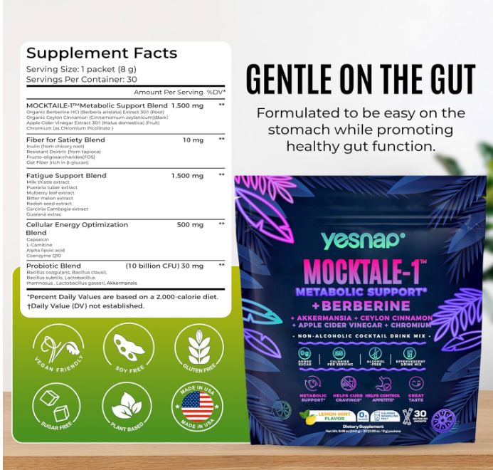 Yesnap Mocktale  Metabolic Support + Berberine